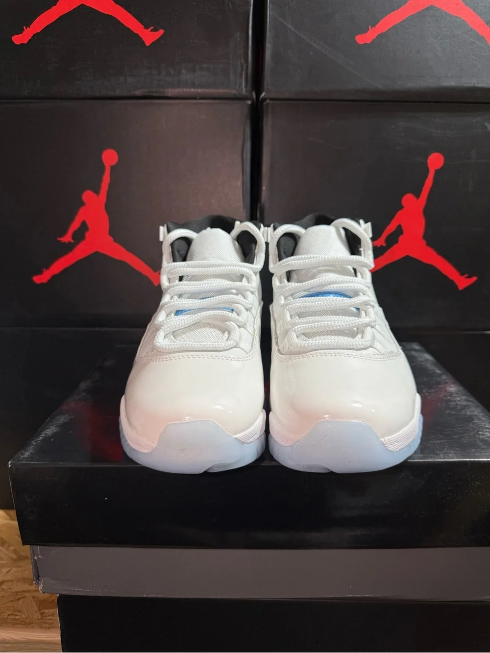 Air Jordan 11 Columbia / Legend Blue White with Light Blue Sneakers
